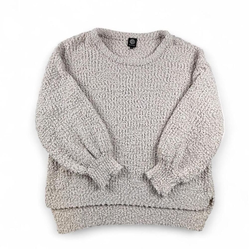 Bobeau Cream Popcorn Knit Sweater Women’s XXL Cozy Textured Pullover